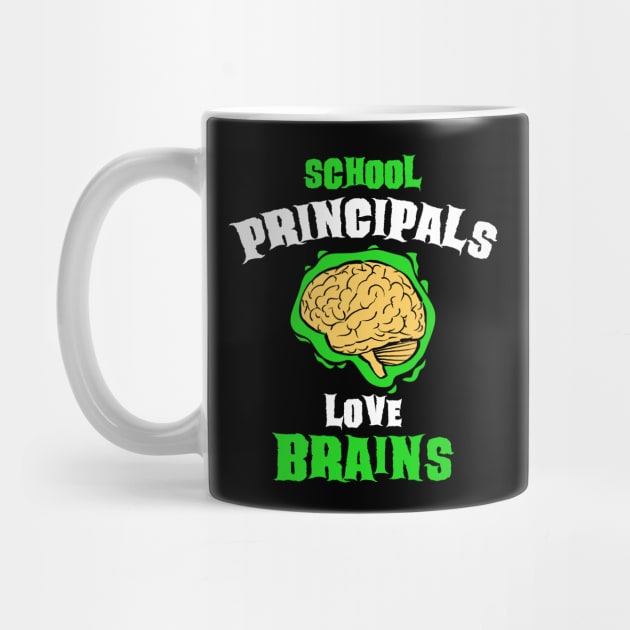 School Principals Teachers Love Brains Funny Halloween Gift by teeleoshirts